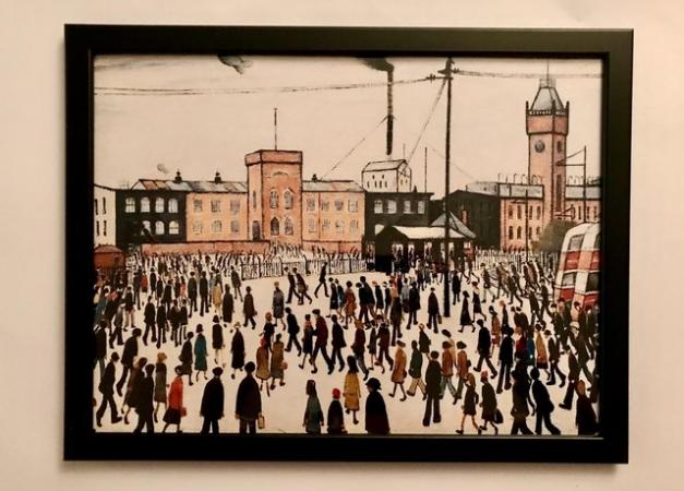Image 1 of Lowry’s Going to Work A3 framed print art picture 34x45cm