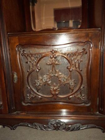 Image 2 of China Cabinet. Early 20th CenturyChinaCabinet in mahogan