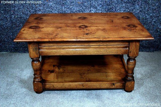 Image 6 of A TITCHMARSH & GOODWIN STYLE SOLID OAK POTBOARD COFFEE TABLE