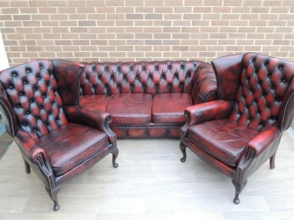 Image 5 of Chesterfield Vintage 3 piece Suite (UK Delivery)