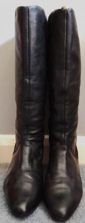 Image 3 of Gabor Knee High Boots Black/Brown Leather UK 5.5