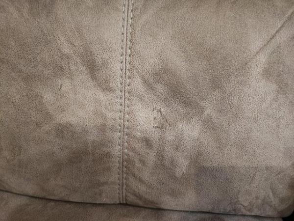 Image 3 of Grey Leather Recliner sofa - electric 3 seater