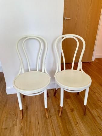 Image 3 of White bentwood dining chairs - 5 in total