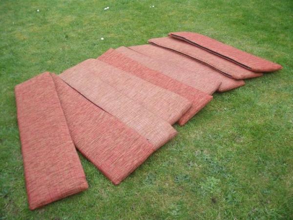 Image 1 of 9 Garden Bench Cushions ( good condition) Will Sell Single