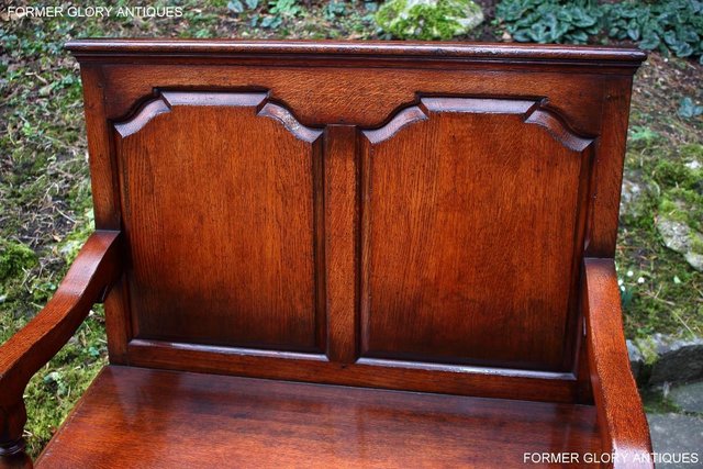 Image 25 of A TITCHMARSH AND GOODWIN TAVERN SEAT HALL SETTLE BENCH PEW