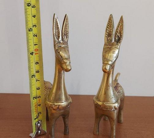 Image 3 of Vintage Brass Donkey x 2......