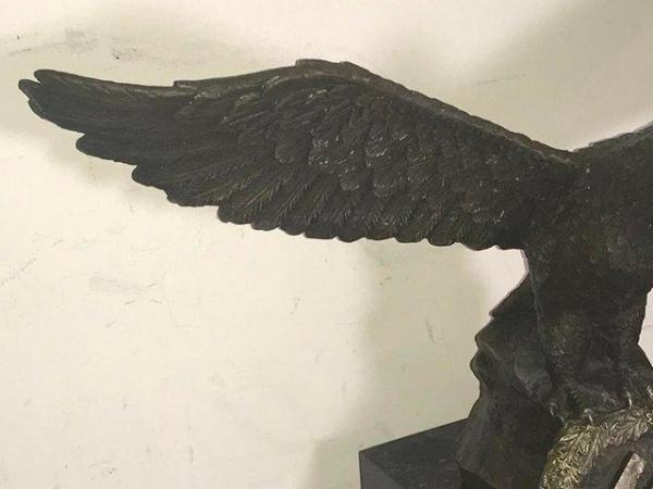 Image 5 of German Bronze Eagle 2ww on marble base