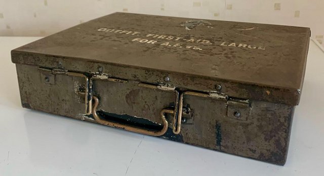 Image 3 of Metal First Aid box World War II era