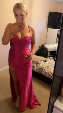 Image 2 of Stacees pink prom dress