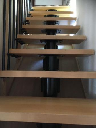 Image 3 of A used adjustable stairs metal and hardwood treadsv