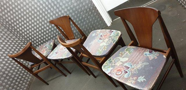 Preview of the first image of Retro vintage Danish dining chairs.