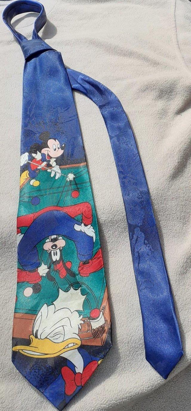 Preview of the first image of Disney Mickey Mouse/Donald Duck & Goofy Snooker Tie.