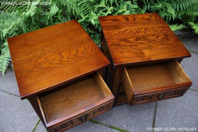 Image 5 of OLD CHARM LIGHT OAK BEDSIDE LAMP TABLES CHESTS OF DRAWERS