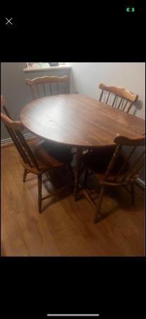 Image 1 of Drop leaf Table and chairs