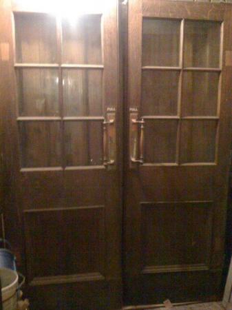 Image 1 of A pair of Reclaimed Victorian Oak library doors