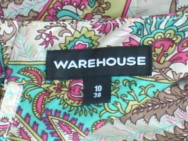 Image 5 of WAREHOUSE 100% Silk Maxi Halter Dress–Size 10