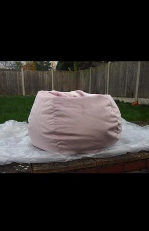Image 2 of Slouchbag Bean Bag Velvet Pink Colour