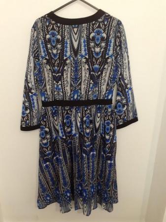 Image 3 of Reduced!-Beautiful dress- Black, blue and white Floral- BNWT