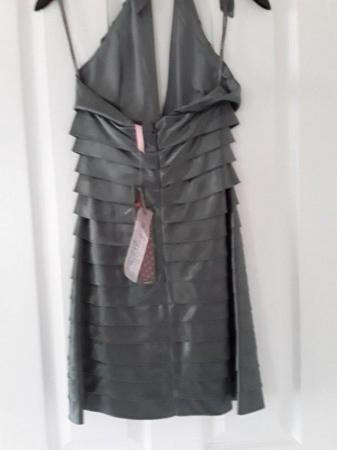 Image 1 of Lipsy silver grey halterneck dress. Size 8.New with tags