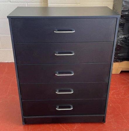 Image 1 of Kensington black chest of drawers