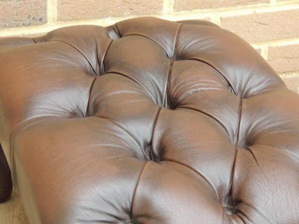 Image 5 of Chesterfield Antique Brown Footstool (UK Delivery)