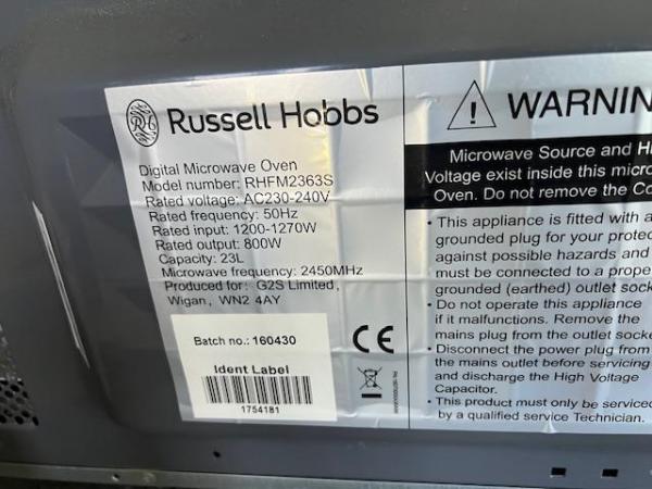 Image 3 of Russell Hobbs Family Size Microwave