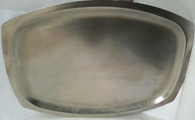 Image 3 of LARGE STAINLESS STEEL SERVING TRAY 47 x 35 cm