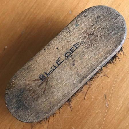 Image 2 of Vintage 1953 Military Issue shoe brush, broad arrow