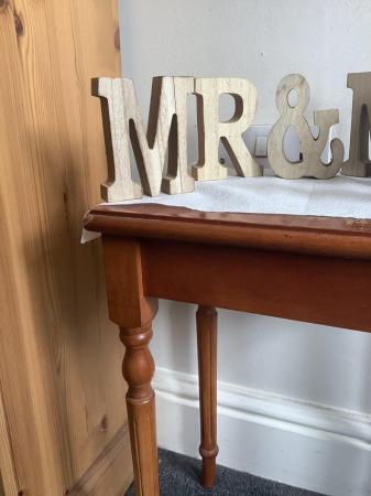 Image 3 of Mr & Mrs Wooden letters for wedding/ decoration
