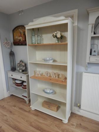 Image 3 of Large Vintage Country Pine Bookcase / Shelving