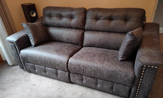 Image 1 of Laz-z-Boy 3 seater power recliner in fabric.