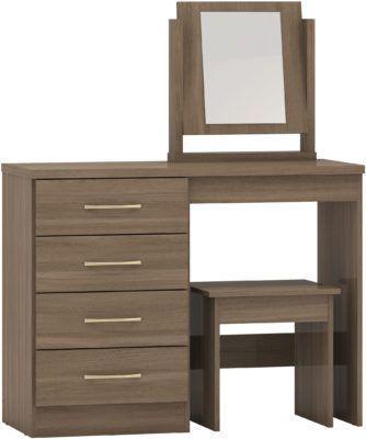 Preview of the first image of NEVADA DRESSING TABLE SET IN RUSTIC OAK EFFECT.