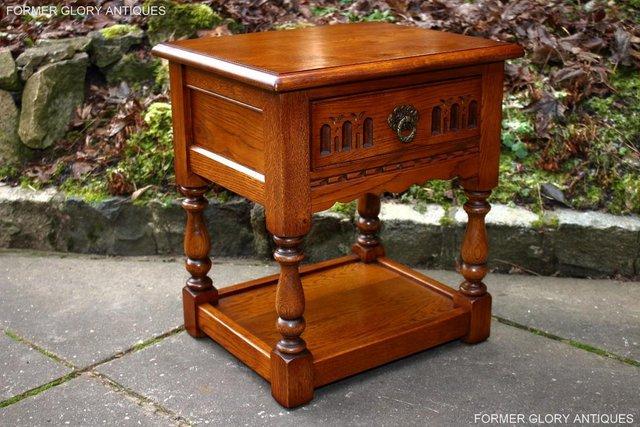 Image 3 of OLD CHARM LIGHT OAK PHONE LAMP TABLE BEDSIDE CABINET STAND
