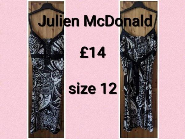 Image 1 of JULIEN MCDONALD Black and white dress - size 12