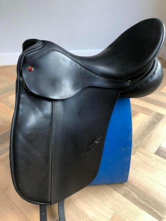 Image 3 of Albion SLK dressage saddle 171/2 inch MW fit