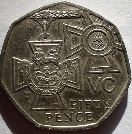 Image 1 of Victoria Cross 50p in very good condition