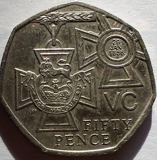 Preview of the first image of Victoria Cross 50p in very good condition.