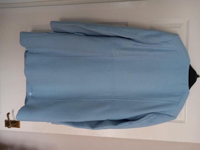 Preview of the first image of Powder Blue wool coat (never worn).