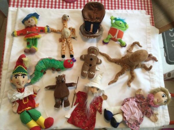 Image 1 of Punch and Judy and Selection of large fingr puppets