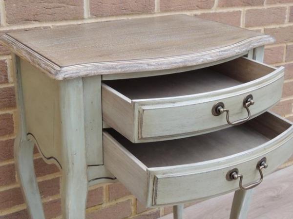 Image 5 of French Tall Pale Green Side Table (UK Delivery)