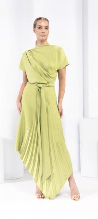 Image 3 of Kevan Jon Mila dress, size 2, in pear colour