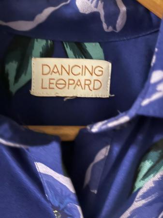 Image 3 of Dancing Leopard Dove full length dress, 3/4 sleeve, 10