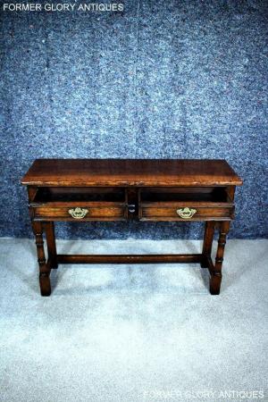 Image 50 of TITCHMARSH & GOODWIN OAK LAMP PHONE HALL CONSOLE TABLE STAND
