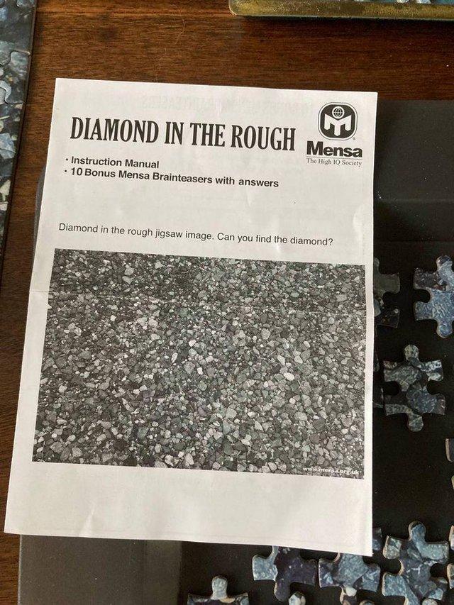 Preview of the first image of Mensa's Diamond in the Rough jigsaw puzzle.
