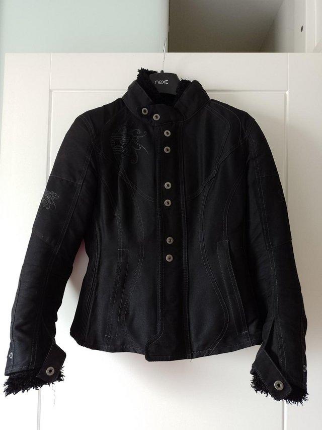 Preview of the first image of Ixon Vega Curl Lady Black Motorcycle Jacket.