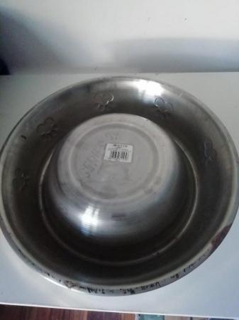 Image 1 of 3 LARGE stainless steel dog food / water bowls