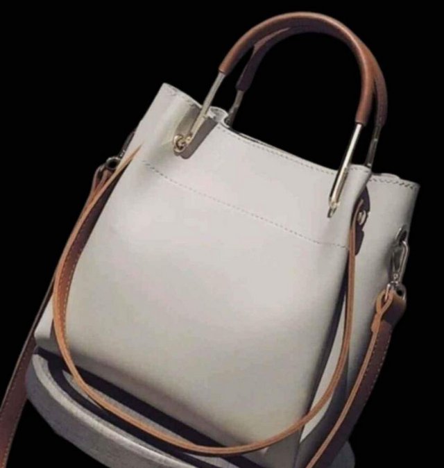 Preview of the first image of Brand New cream brown handbag.