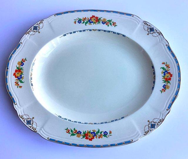 Preview of the first image of Antique Alfren Meakin Oval Goose Serving Plate.