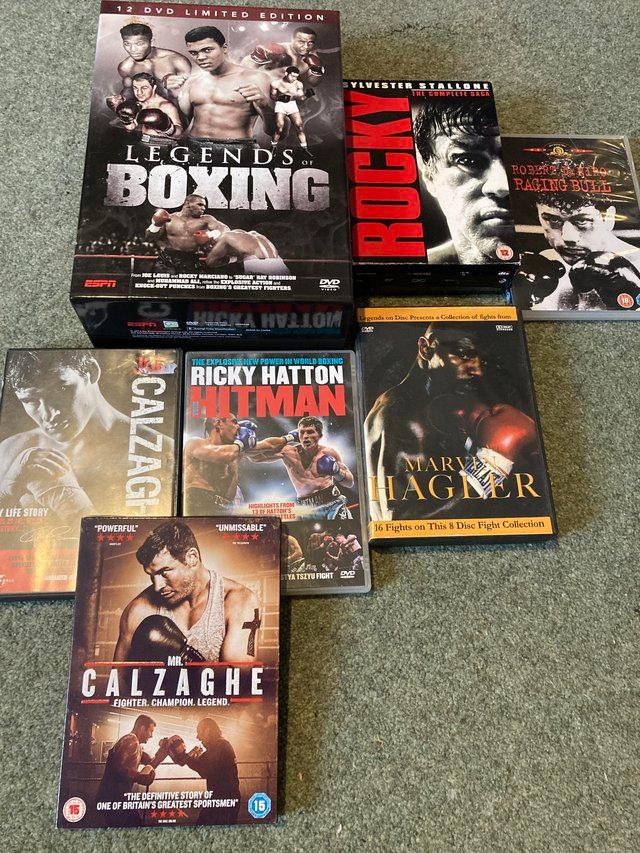 Preview of the first image of Boxing DVDs . Excellent condition.