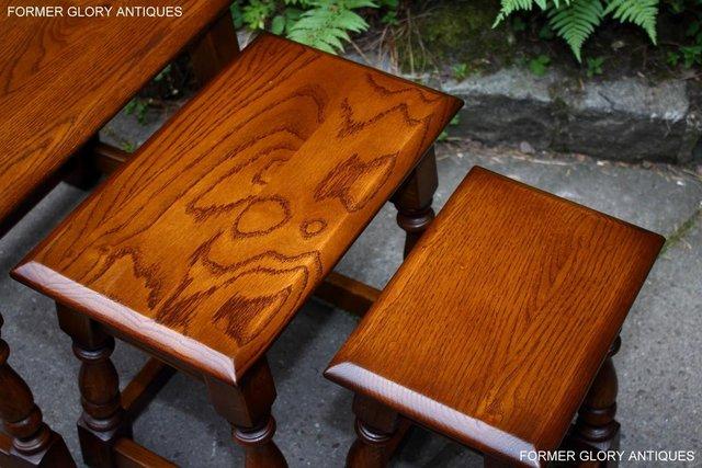 Image 82 of AN OLD CHARM LIGHT OAK NEST OF TABLES COFFEE TEA TABLE SET